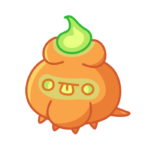 A pumpkin Sperpy that has been carved out and has a green glow coming from inside his body and from the top of his head.